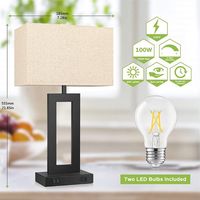 Lámpara de Escritorio LED Vintage Minimalista Estilo Americano, Carga USB, Control Táctil, Regulable, Voltaje 36V, Batería Incluida