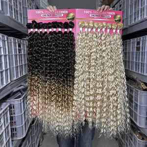 Estensioni di <span class=keywords><strong>Capelli</strong></span> Sintetici Julianna Bio Organic, Fibra Proteica, Onda d'Acqua, Ricci Jerry, Resistenti al Calore - Product Image 1
