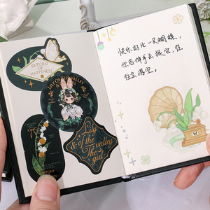 Carnet de poche A7 - Série Fille de la vallée, Illustration de couverture de style <span class=keywords><strong>2D</strong></span>, Mini journal relié, Cadeau personnalisé en gros - Product Image 6