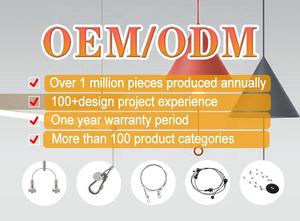 Prendedor de cabo de suspensão de teto com cabo de aço personalizado por atacado, kit de suspensão banhado a níquel com gancho, clipe de travamento de fio, braçadeira - Product Image 2