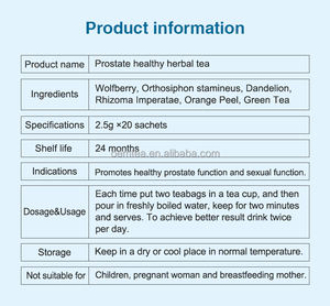 Thé bio pour la <span class=keywords><strong>prostate</strong></span> pour hommes Supplément sain pour la <span class=keywords><strong>prostate</strong></span> faible Boîte d'emballage en gros - Product Image 2