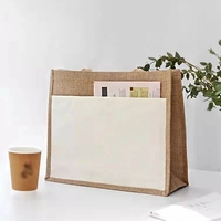 Sacs fourre-tout en toile de jute recyclable, sacs en toile de jute personnalisés, sac en jute brun naturel avec votre logo