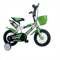 Vélo pour enfants 12 pouces en acier au carbone avec frein à câble, pédale ordinaire, vitesse unique, roues d'apprentissage, panier en plastique, pour garçons/filles de 4 à 8 ans