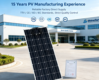 Panneaux solaires flexibles en silicium monocristallin SFM6-72-200 19V 200W, efficacité 19,1%, indice de protection IP67, garantie 25 ans, pour extérieur