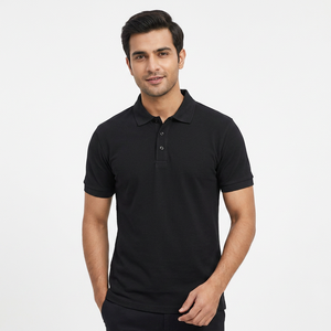 Camiseta polo de hombre de color liso con diseño de logotipo personalizado OEM, bordado e impreso, camisa publicitaria de manga corta con solapa, polos para hombre. - Product Image 1