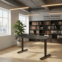 Bureau d'ordinateur de jeu commercial en métal, vente en gros d'usine, table PC noire, bureau moderne extensible pour la maison et le bureau