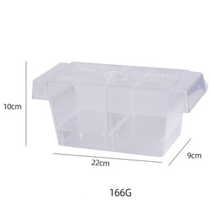 Caja de cría de peces de acuario, tanque de incubadora de criadero acrílico <span class=keywords><strong>con</strong></span> ventosas, Caja de aislamiento grande para peces de bebé, camarones <span class=keywords><strong>Betta</strong></span> - Product Image 6