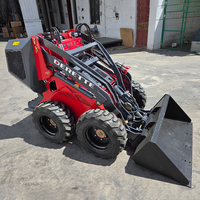 Aksesoris Loader Beroda Derette DRT450, Mini Skid Steer Loader Kompak untuk Pertanian dan Lanskap