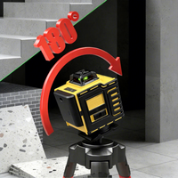 Niveau laser de haute qualité, 16 lignes, niveau laser vert rotatif 4D étanche, prix d'usine