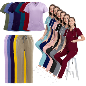 Conjunto de Uniformes Médicos Personalizados al por Mayor para Mujer, de Poliéster, Rayón y Spandex Elástico, Uniforme de Enfermera para Hospital y Clínica, Ropa de Trabajo al por Mayor - Product Image 3