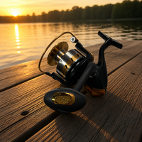 Moulinet de pêche spinning taille 3000 grande capacité rapport de réduction 4.1 bobine en aluminium 3 roulements à billes eau salée surf bateau vente en gros