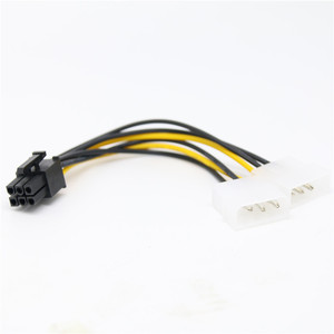 Cable de alimentación para tarjeta gráfica, adaptador de salida de CC de doble cable de cobre de 4 pines a 6 pines para fuente de alimentación de computadora - Product Image 1