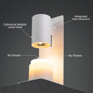LANJO Minimalist Metal Candle Warmer Lamp Lantern for Top-Down Candle Melting with 2 Bulbs and <b>timer</b> switch - Product Image 2