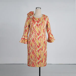 Luxury Formal <b>Dress</b> Orange <b>Red</b> Big Bow Design <b>Plus</b> <b>Size</b> Women's Clothing Church Suit for Event for Party - Product Image 1