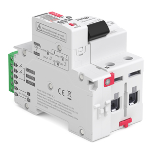 Disjoncteur différentiel bipolaire type B 10 kA avec reconnexion automatique 30-300 mA pour la protection contre les fuites DC et AC en courant continu et alternatif pour systèmes d'alimentation photovoltaïque et véhicules électriques Chayo - Product Image 4