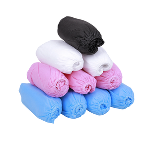 Protège-chaussures <span class=keywords><strong>jetables</strong></span> en PP 35g bleus, longs jusqu'au genou, avec embout en acier, anti-poussière, fermeture à élastique, personnalisables OEM, prix usine - Product Image 5