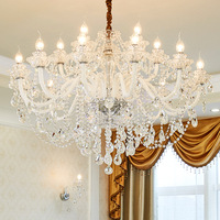 Lustre en cristal français en verre pour la décoration de la maison, salon, salle à manger, villa, chambre à coucher, style moderne et luxueux