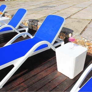 Set da spiaggia sedie a sdraio in plastica per esterni, chaise longue moderna grande sedia da sole per esterni, divano per sedia da spiaggia per il tempo libero. - Product Image 4