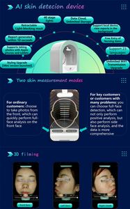 Testeur de peau portable à IA, 30 indicateurs de détection, scanner facial 3D pour spa et salon professionnel, 12 spectres, fournisseur de premier plan - Product Image 2