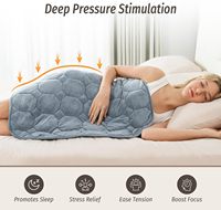 Couverture lestée de 7 lb pour adultes, petite couverture lestée pour les voyages, couverture lestée douce pour la sieste apaisante