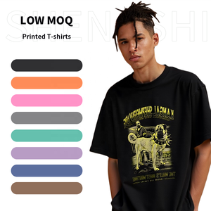 Camiseta SSC para adultos lavado ácido de gran tamaño cuello redondo 320g algodón suave equipo Retro para logotipo personalizado compra camiseta Casual para equipo - Product Image 1