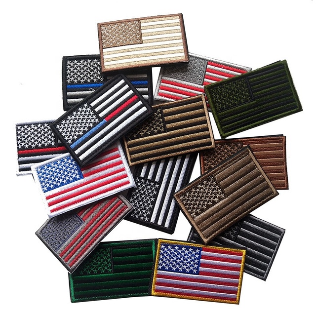 World Flag Patch Stickers Embroidered Hook and Loop Fastener Backing Flag Tactical Patch for Backpack Vest Helmet