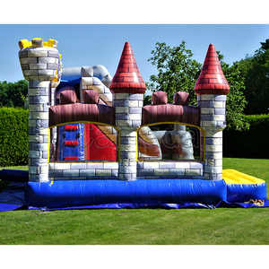 Château gonflable commercial à louer, trampoline pour fêtes, combo de saut, château gonflable avec toboggan pour enfants - Product Image 2