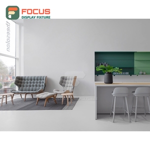 Commercial Coffee Merchandise Display Rack Wood Grain Finish Tall Vertical Display Roastery Product Display Rack - Product Image 1