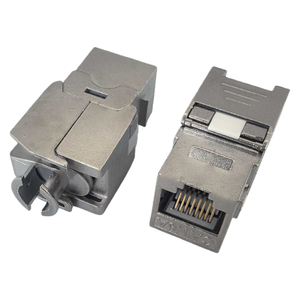 Cat6A <span class=keywords><strong>Keystone</strong></span> Jack 180 toolless <span class=keywords><strong>FTP</strong></span> nối mô-đun RJ45 mạ vàng lá chắn cat6A Mạng mô-đun viễn thông các bộ phận - Product Image 1