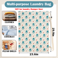 Sac à linge pliable personnalisé, recyclable, écologique, extra large, en toile avec cordon de serrage