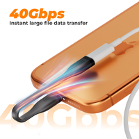 Câble USB-C FPC blindé haute durabilité avec connecteur rotatif à 180°, résistant, 100W PD, 40 Gbit/s, 4K60Hz, ultra-court, vente en gros usine