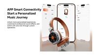 Audífonos Inalámbricos Clásicos Rosados HQ36 con Controlador Dinámico Estéreo LDAC para 6.0 ANC, Carga Tipo-C, 60 Horas de Audio de Alta Resolución