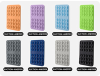 Support de téléphone universel à ventouse en silicone double face, étanche, adhésif, pour bureau, miroir, maquillage, gym, yoga