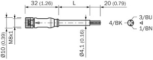 Cables Sensor-Actuador SICK YF8U13-020UA1XLEAX 2094782 en Oferta, 2m, 3 Cables, PUR, Sin Halógenos, Conector de 3 Pines YF8U13-020UA1XLEAX - Product Image 4