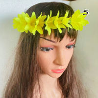 Bandeau fleur de soie Plumeria tropical artificiel hibiscus île tiare danse accessoires de fête vacances Festival célébrations
