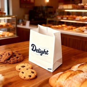 Custom Logo Printed Fast Food Grade Brown Kraft Wax Greaseproof Cookie Burrito Donuts Sandwich Bread Packaging Paper <b>Bag</b> - Product Image 4