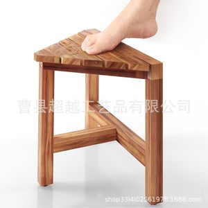Wooden Bathroom Stool Simple <b>Storage</b> Rack Shoe Changing <b>Seat</b> Shower <b>Bench</b> Flower Stand - Product Image 1