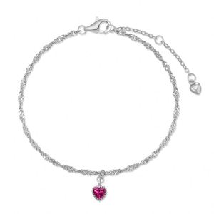 Dylam Trending Design 925 Silver Water Ripple Chain 5A Cubic Zirconia <b>Love</b> Heart Pendant Bracelets for Women Daily Wear - Product Image 1