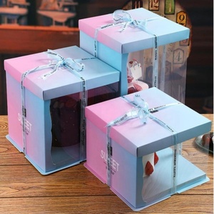 New Style Transparent Flower <b>Gift</b> <b>Box</b> <b>Clear</b> Small Cake <b>Box</b> - Product Image 4