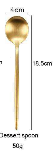Gold dessert spoon