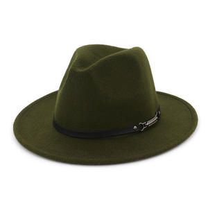 <span class=keywords><strong>Sombrero</strong></span> Fedora de lana Retro de verano informal <span class=keywords><strong>Sombrero</strong></span> de fieltro de Panamá de ala ancha plana para parejas para actividades al aire libre en para <span class=keywords><strong>Amazon</strong></span> AliExpress - Product Image 2