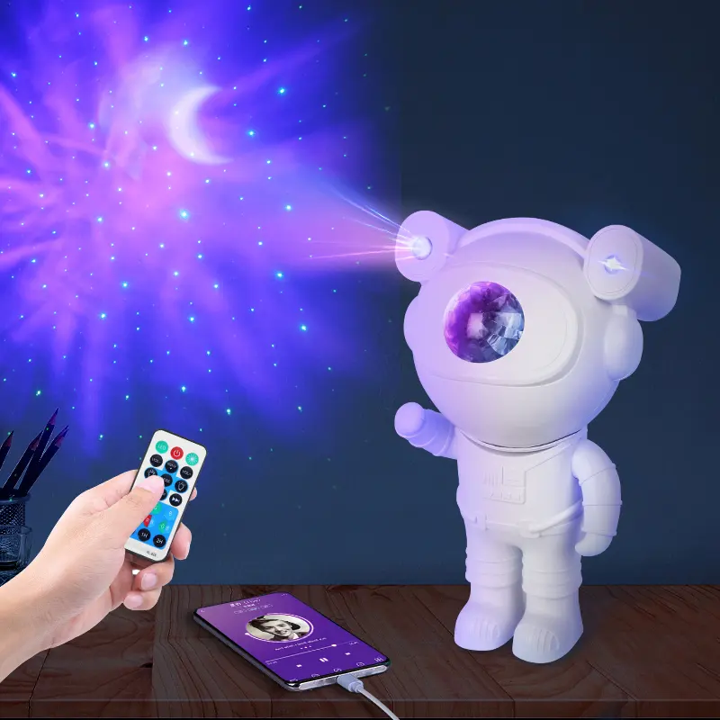 Projecteur d'étoiles Galaxy Night Light-Projecteur d'espace astronaute, cadeaux de décoration de chambre d'enfants pour Noël, anniversaires, Saint-Valentin