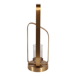 Metal And Glass <b>Candle</b> Holder <b>Hurricane</b> Stylish Home Decor Accent For Pillar Candlestick Table - Product Image 3
