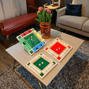 2-4 giocatori di legno di grandi dimensioni mistica chiudere la scatola Mini dadi fino alla scommessa di formazione nel <span class=keywords><strong>gioco</strong></span> da tavolo di <span class=keywords><strong>matematica</strong></span> per adulti e bambini - Product Image 2