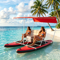 Bateau gonflable électrique en PVC Drop Stitch, bateaux de rafting portables pour le surf, loisirs de plein air, catamaran