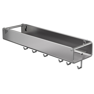 Étagère murale de rangement pour cuisine Sea Shark en acier au carbone, à ventouse, sans perçage, multi-usages pour ustensiles de cuisine et articles de soins personnels - Product Image 2