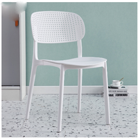 Chaise de salle à manger en plastique nordique maison Simple tabouret facile bureau arrière chaise de négociation réseau rouge Restaurant Table chaise Ins