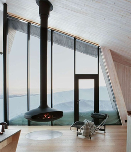 Chimenea Flotante <span class=keywords><strong>de</strong></span> Diseño Personalizado para Decoración Interior y Exterior, Chimenea Suspendida con Calefacción <span class=keywords><strong>de</strong></span> Leña y <span class=keywords><strong>Bioetanol</strong></span> - Product Image 4