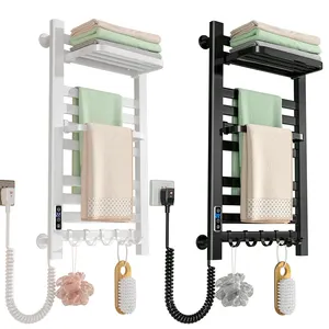 Bathroom Accessories Space Aluminum Dryer Intelligent Towel Heating Rack With Timer Wall Mounted Towel Warmer