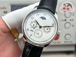 Reloj mecánico para hombre de alta calidad, reloj de negocios multifuncional con calendario perpetuo en oro rosa. - Product Image 3